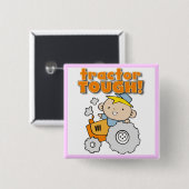 Traktor-starke T - Shirts und Geschenke Button (Vorne & Hinten)
