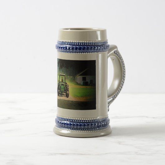 Traktor Stein Bierglas (VorderseiteRechts)