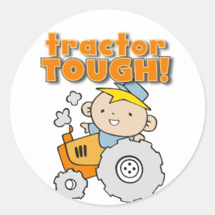 Traktor T - Shirt und Geschenke Runder Aufkleber