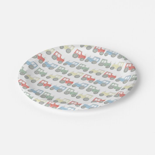 Traktor-Teller Pappteller (Schrägansicht)