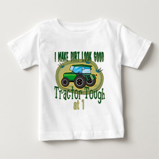 Traktor Tough 1. Geburtstag Baby T-shirt (Vorderseite)