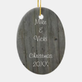 Traktor-u. Scheunen-Weihnachtsverzierung Keramik Ornament (Hinten)