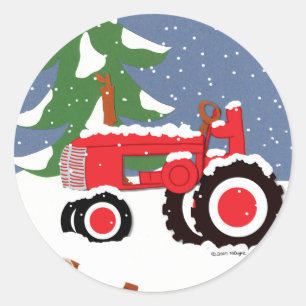 Traktor-Umschlag Aufkleber Winteraufkleber