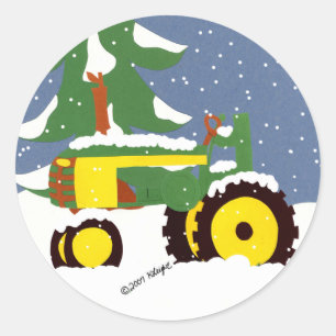 Traktor-Umschlag Aufkleber Winteraufkleber