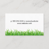 Traktor und Gras Visitenkarte (Rückseite)