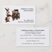 Traktor und Pflug der landwirtschaftlichen Visitenkarte (Vorne/Hinten)