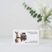Traktor und Pflug der landwirtschaftlichen Visitenkarte (Stehend Vorderseite)
