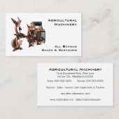Traktor und Pflug der landwirtschaftlichen Visitenkarte (Vorne/Hinten)