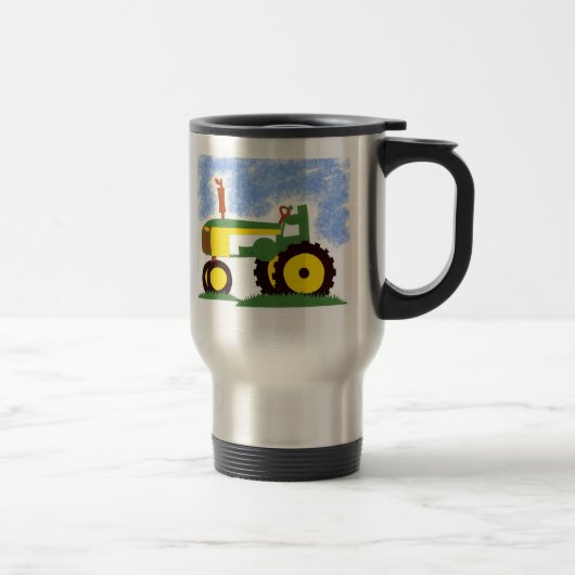 Traktor unter Blue Sky Reisebecher (Rechts)