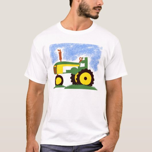 Traktor unter Blue Sky T-Shirt (Vorderseite)
