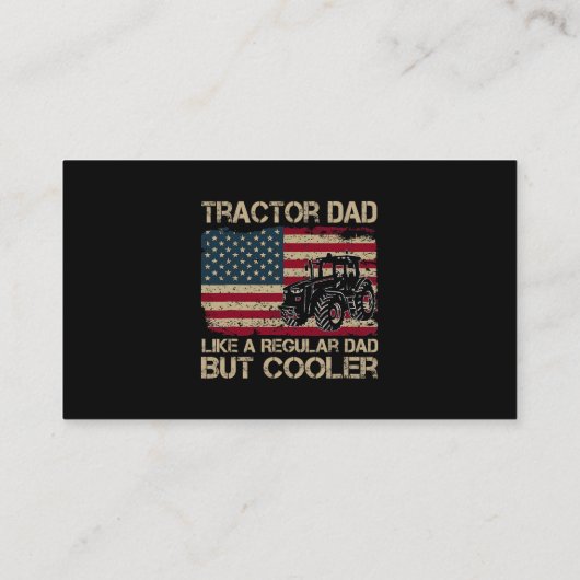 Traktor-Vater wie ein regelmäßiger Vater Traktor V Visitenkarte (Rückseite)