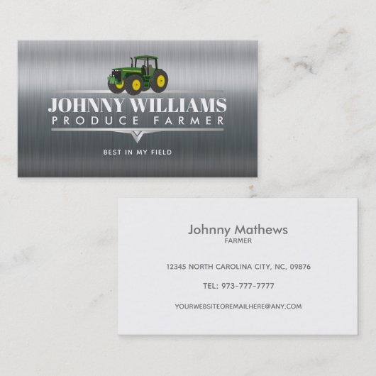 Traktor-Visitenkarten Visitenkarte (Vorne/Hinten)