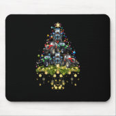 Traktor Weihnachtsbaum Lights Holiday Traktor Xmas Mousepad (Vorne)