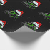 Traktor Weihnachtsmannmütze Weihnachten Bauer Fami Geschenkpapier (Ecke)