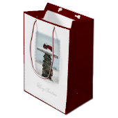 Traktor-Weihnachtsmittlere Geschenk-Tasche Mittlere Geschenktüte (Vorderseite Schrägansicht)