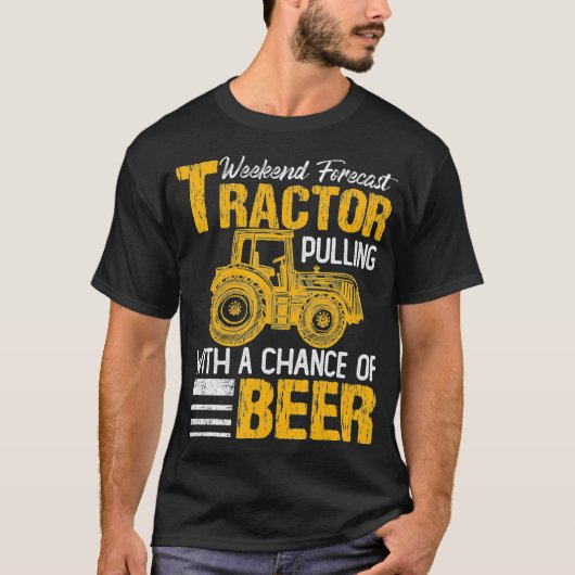 Traktor, Wöchendprognose Traktor Bier Gif T-Shirt (Vorderseite)