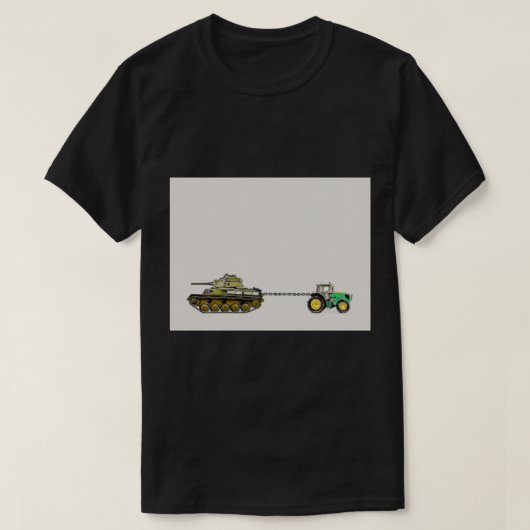 Traktor zieht einen Tank, stehe ich mit der Ukrain T-Shirt (Design vorne)