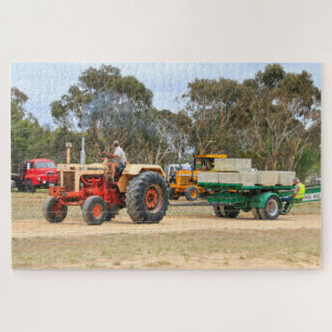 Traktor zieht landwirtschaftliche Maschinen, Austr Puzzle