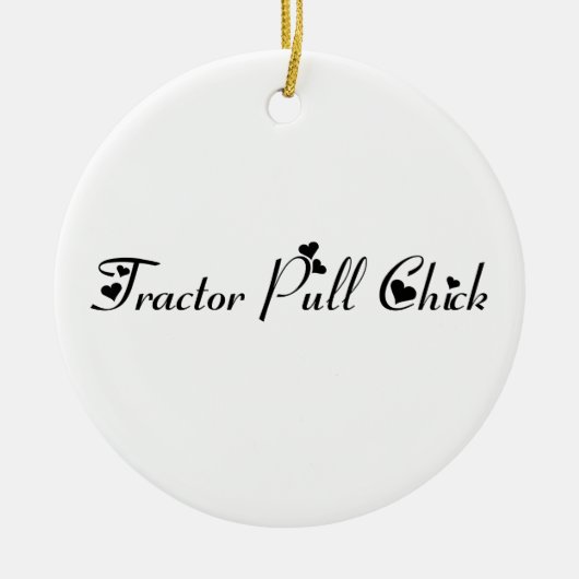 Traktor-Zug-Küken-Traktor-Geschenke durch Keramik Ornament (Vorne)