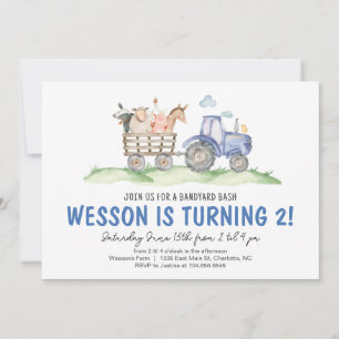 Traktor zum Geburtstag, Bauernhof zum Geburtstag Einladung