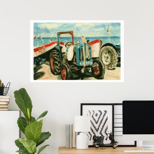 Traktoren bei Cromer - Print oder Poster (Heimbüro)