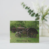 Traktoren für antike Metallräder Postkarte (Stehend Vorderseite)