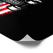 Traktoren für die amerikanische Flagge Poster (Ecke)