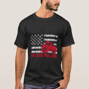 Traktoren für landwirtschaftliche Betriebe US-Flag T-Shirt