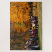 Traktoren im Herbst Puzzle (Vertikal)