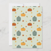 Traktoren Pumpkins Geburtstag 1. Fall Einladung (Rückseite)
