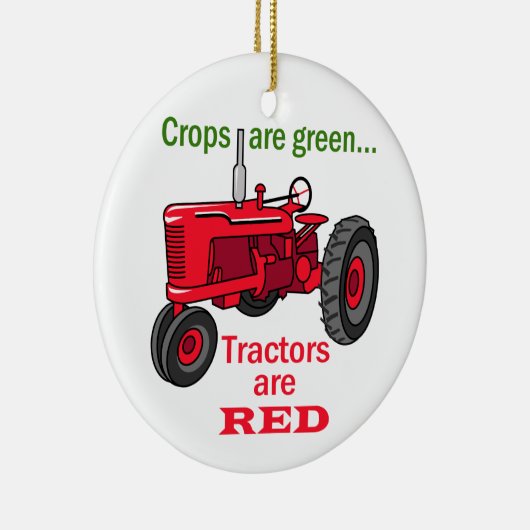 Traktoren sind rot keramik ornament (Rechts)