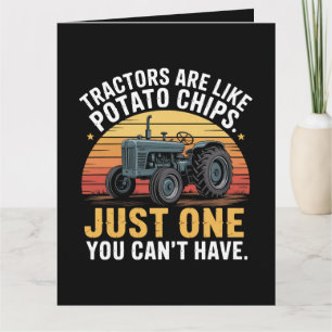 Traktoren sind wie Kartoffelchips Dankeskarte