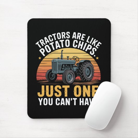 Traktoren sind wie Kartoffelchips Mousepad (Mit Mouse)