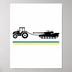 Traktoren statt Panzer Ukraine Poster