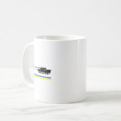 Traktoren über Panzer Ukraine Kaffeetasse (Vorderseite Links)