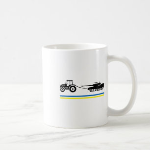 Traktoren über Panzer Ukraine  Kaffeetasse