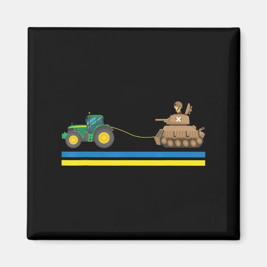 Traktoren über Tanks Ukraine Ich stehe mit der Ukr Magnet (Vorne)