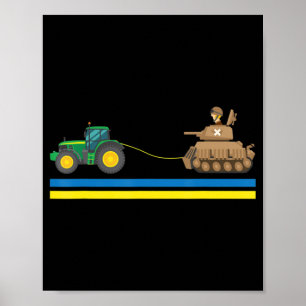 Traktoren über Tanks Ukraine Ich stehe mit der Ukr Poster
