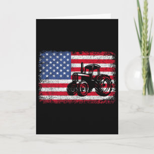 Traktoren USA-Flagge Patriotisches Geschenk für Mä Karte