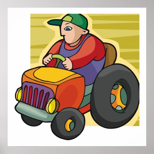 Traktorfahrer Poster (Vorne)
