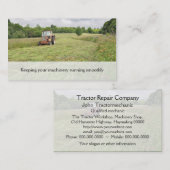 Traktorheuernten-Visitenkarte Visitenkarte (Vorne/Hinten)