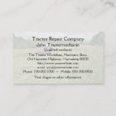 Traktorheuernten-Visitenkarte Visitenkarte (Rückseite)