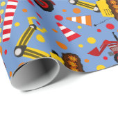 Traktorplanierraupen-Bau-Tupfen Geschenkpapier (Rolleneckpunkt)