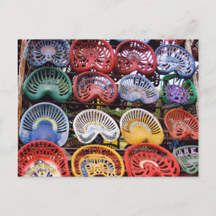 Traktorsitze auf der Traktorshow Postkarte