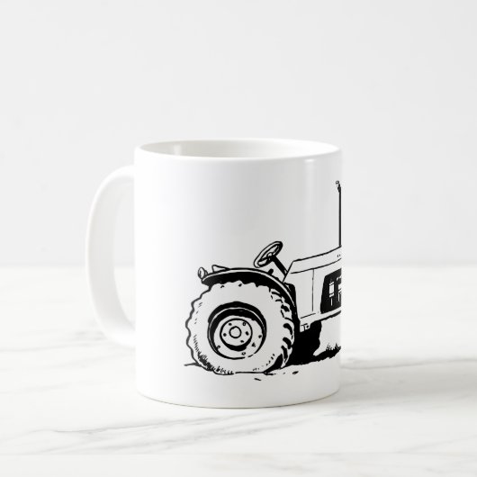 Traktorskizze Kaffeetasse (Vorderseite Links)
