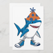 Tralalero Tralala Birthday Cartoon Shark Einladung (Vorne/Hinten)