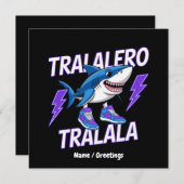 Tralalero Tralala Bootleg Funny Shark Meme Graphic Einladung (Vorne/Hinten)