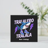 Tralalero Tralala Bootleg Funny Shark Meme Graphic Einladung (Stehend Vorderseite)
