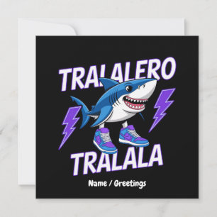 Tralalero Tralala Bootleg Funny Shark Meme Graphic Einladung