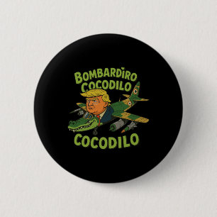 Tralalero Tralala Crocodilo Trump Italienischer Br Button